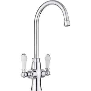 Does Not Apply Traditional Kitchen Mixer Tap Elegant White Ceramic Dual Lever Quarter Turn Mono Does Not Apply Traditional Kitchen Mixer Tap Elegant White Ceramic Dual Lever Quarter Turn Mono