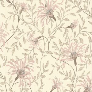 1838 Wallcoverings 1601-101-02 - Rosemore Daisy Floral Trails Pink Cream - Wallpaper 1838 Wallcoverings 1601-101-02 - Rosemore Daisy Floral Trails Pink Cream - Wallpaper