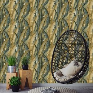 Nhw1042 - Enchanted Leaf Foliage Orange Green Galerie Wallpaper Nhw1042 - Enchanted Leaf Foliage Orange Green Galerie Wallpaper