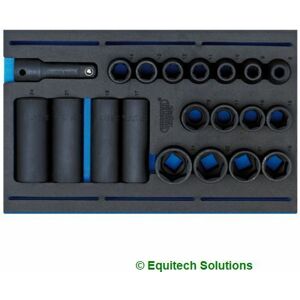 Draper Expert 63487 Impact Socket Set 1/2" Sq. Drive Eva Insert Tray 20-Pc Draper Expert 63487 Impact Socket Set 1/2" Sq. Drive Eva Insert Tray 20-Pc