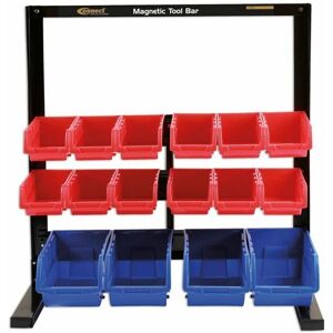 Connect 36996 16 Storage Bin System C/w Magnetic Bar For Tool Storage Connect 36996 16 Storage Bin System C/w Magnetic Bar For Tool Storage