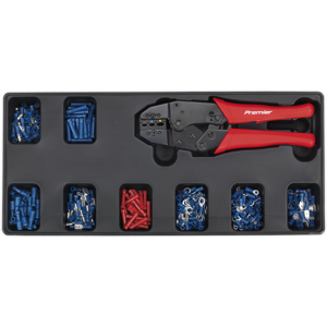 Tool Tray With Ratchet Crimper & 325 Assorted Insulated Terminal Set - Sealey Tb Tool Tray With Ratchet Crimper & 325 Assorted Insulated Terminal Set - Sealey Tb