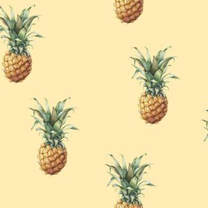 G45452 - Just Kitchens Pineapples Yellow Galerie Wallpaper G45452 - Just Kitchens Pineapples Yellow Galerie Wallpaper