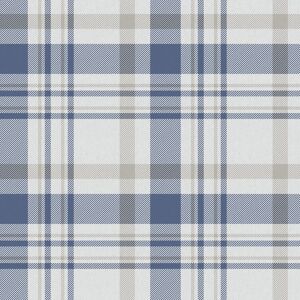1906-2 - Spring Blossom Check Plaid Blue Taupe Cream Galerie Wallpaper 1906-2 - Spring Blossom Check Plaid Blue Taupe Cream Galerie Wallpaper
