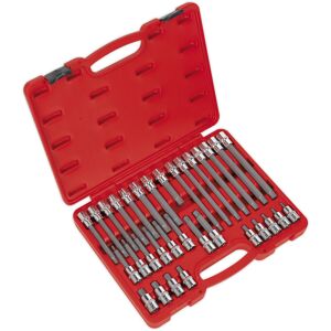 Thatcable 32pc Ribe Star Short & Long Socket Bit Set - 1/2" Square Drive Mechanic Vehicle Thatcable 32pc Ribe Star Short & Long Socket Bit Set - 1/2" Square Drive Mechanic Vehicle