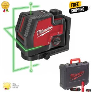 Milwaukee Green Cross Line Laser With Plumb Points L4cllp-301c Usb Rechargeable Milwaukee Green Cross Line Laser With Plumb Points L4cllp-301c Usb Rechargeable