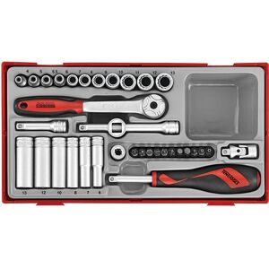 Teng Tools 1/4in Drive 35 Piece Metric 12 Point Socket & Accessory Set Tt143512 Teng Tools 1/4in Drive 35 Piece Metric 12 Point Socket & Accessory Set Tt143512