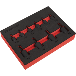 Low Profile Trx-Star* Impact Socket Bit Set 1/4\" & 3/8\" Sq Drive 10pc - Sealey A Low Profile Trx-Star* Impact Socket Bit Set 1/4\" & 3/8\" Sq Drive 10pc - Sealey A