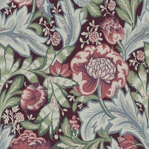 Et12301 - Arts And Crafts Acanthus Garden Deep Red Olive Blue Galerie Wallpaper Et12301 - Arts And Crafts Acanthus Garden Deep Red Olive Blue Galerie Wallpaper