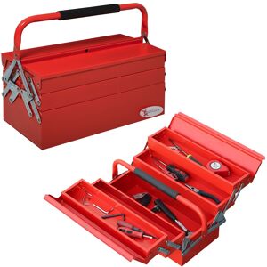 Durhand 3 Tier Metal Toolbox With 5 Tray Carry Handle 45cmx20cmx34.5cm Red Durhand 3 Tier Metal Toolbox With 5 Tray Carry Handle 45cmx20cmx34.5cm Red