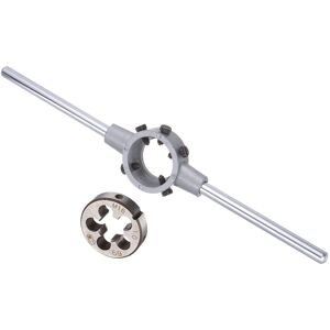 Uxcell M16x1 Die Stock Handle Set Fit 38mm Od M12-M16 Die Wrench Tool Kit Uxcell M16x1 Die Stock Handle Set Fit 38mm Od M12-M16 Die Wrench Tool Kit