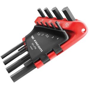Facom 82h.Jp9a Metric Hexagon Key Set, 9 Pieceone Size Multi Colour Tk13371 Facom 82h.Jp9a Metric Hexagon Key Set, 9 Pieceone Size Multi Colour Tk13371