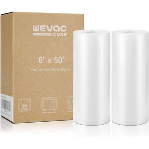Wevac Food Vacuum Sealer Bags 20x1500cm Rolls 2 Pack For Food Saver, Seal A Mea Wevac Food Vacuum Sealer Bags 20x1500cm Rolls 2 Pack For Food Saver, Seal A Mea