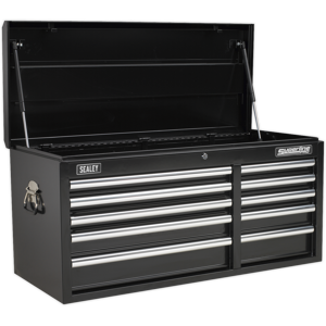 Topchest 10 Drawer With Ball Bearing Slides Heavy-Duty - Black - Sealey Ap41110b Topchest 10 Drawer With Ball Bearing Slides Heavy-Duty - Black - Sealey Ap41110b