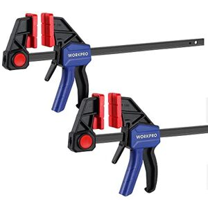Workpro 300mm Heavy Duty Bar Clamps For Woodwork 136kg One Handed F Workpro 300mm Heavy Duty Bar Clamps For Woodwork 136kg One Handed F