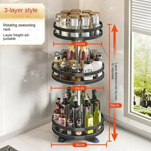 Does Not Apply 360°rotation Spice Rack Organizer Jar Cans For Kitchen Accessories Non-Skid Carb Does Not Apply 360°rotation Spice Rack Organizer Jar Cans For Kitchen Accessories Non-Skid Carb