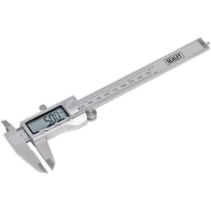 Digital Vernier Caliper 0-150mm(0-6\") Stainless Steel - Sealey Ak9621ev New Digital Vernier Caliper 0-150mm(0-6\") Stainless Steel - Sealey Ak9621ev New