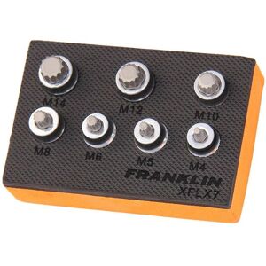 Franklin 7 Piece 3/8in Drive Low Profile Spline Socket Bit Set M4 - M14 Xflx7 Franklin 7 Piece 3/8in Drive Low Profile Spline Socket Bit Set M4 - M14 Xflx7