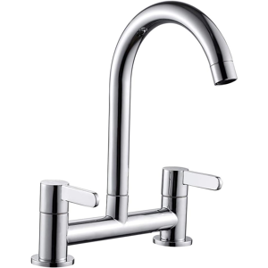 Does Not Apply Kitchen Sink Mixer Taps Hot Cold Dual Lever Monobloc Chrome Swivel Spout 1/4 Tur Does Not Apply Kitchen Sink Mixer Taps Hot Cold Dual Lever Monobloc Chrome Swivel Spout 1/4 Tur