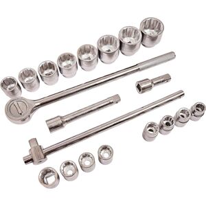 Amtech 3/4" Drive Socket Set 19-50mm Ratchet 20pc Tool Set Wrench Extension Bar Metric Amtech 3/4" Drive Socket Set 19-50mm Ratchet 20pc Tool Set Wrench Extension Bar Metric