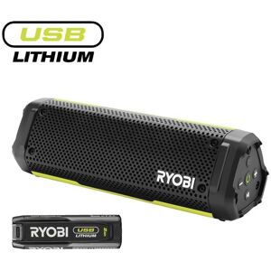 Ryobi Rs4-120g 4v Usb Lithium Cordless Portable Bluetooth Speaker Kit 1 X 2.0ah Ryobi Rs4-120g 4v Usb Lithium Cordless Portable Bluetooth Speaker Kit 1 X 2.0ah