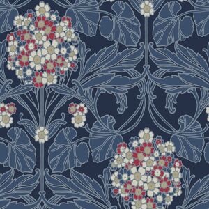Et12112 - Arts And Crafts Floral Blue White Beige Pink Galerie Wallpaper Et12112 - Arts And Crafts Floral Blue White Beige Pink Galerie Wallpaper