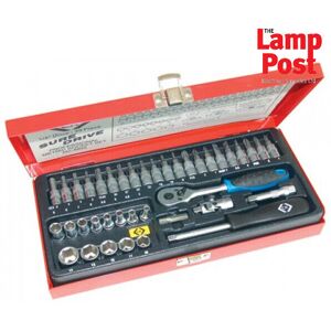 Ck Tools T4655 Sure Drive Socket Set 1/4" Drive C/w 39 Pieces & Metal Case Ck Tools T4655 Sure Drive Socket Set 1/4" Drive C/w 39 Pieces & Metal Case