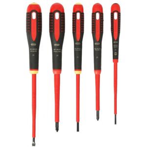 Bahco Be-9881s Ergo Vde Insulated Screwdriver Set, 5 Pieceone Size Multi Colour Bahco Be-9881s Ergo Vde Insulated Screwdriver Set, 5 Pieceone Size Multi Colour