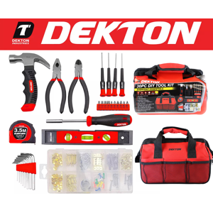 Dekton Home Repair Tool Set – 30 Pieces With Tool Bag, Hammer, Pliers & More Dekton Home Repair Tool Set – 30 Pieces With Tool Bag, Hammer, Pliers & More