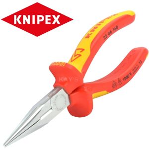 Knipex Vde Snipe Nose Radio Pliers 160mm Insulated Long Nosed Cutting 25 06 160 Knipex Vde Snipe Nose Radio Pliers 160mm Insulated Long Nosed Cutting 25 06 160
