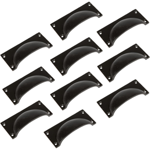 Does Not Apply Hammer & Tongs Rectangular Cabinet Drawer Pull - W105mm X H50mm - Black - Pack O Does Not Apply Hammer & Tongs Rectangular Cabinet Drawer Pull - W105mm X H50mm - Black - Pack O
