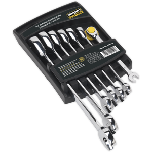 Sealey Ratchet Combination Spanner Set 7pc Metric - Spanner set Sealey Ratchet Combination Spanner Set 7pc Metric - Spanner set