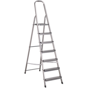 Aluminium Step Ladder 7-Tread En 131 - Sealey Asl7 New Aluminium Step Ladder 7-Tread En 131 - Sealey Asl7 New