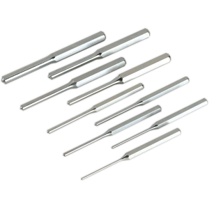 Roll Pin Punch Set 9pc 3-12mm Metric - Sealey Ak9109m New Roll Pin Punch Set 9pc 3-12mm Metric - Sealey Ak9109m New