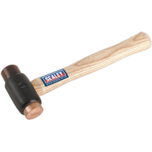 Copper/rawhide Faced Hammer 1.5lb Hickory Shaft - Sealey Crf15 New Copper/rawhide Faced Hammer 1.5lb Hickory Shaft - Sealey Crf15 New