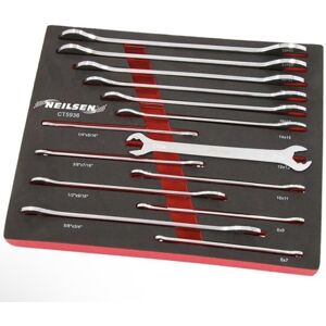 Neilsen Professional 14pc Ultra Thin Ratchetting Action Metric Imperial Spanner Wrench Neilsen Professional 14pc Ultra Thin Ratchetting Action Metric Imperial Spanner Wrench