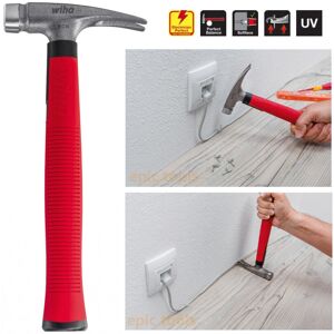 Wiha 300g Electricians Compact Steel Claw Hammer With Ergonomic Handle, 42071 Wiha 300g Electricians Compact Steel Claw Hammer With Ergonomic Handle, 42071