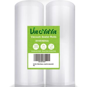 Vacyaya 2 Pack 28x1500cm Rolls (Total 30m) Vacuum Food Saver Sealer Machine Fre Vacyaya 2 Pack 28x1500cm Rolls (Total 30m) Vacuum Food Saver Sealer Machine Fre