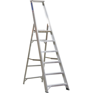 Sealey Industrial Step Ladder Aluminium 6 Steps 150kg Capacity 2.8m Height Axl6 Sealey Industrial Step Ladder Aluminium 6 Steps 150kg Capacity 2.8m Height Axl6