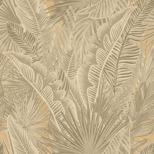 Nhw1014 - Enchanted Palm Leaves Brown Galerie Wallpaper Nhw1014 - Enchanted Palm Leaves Brown Galerie Wallpaper