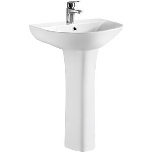 Balterley 1 Tap Hole Round Ceramic Basin & Full Pedestal - 560mm Balterley 1 Tap Hole Round Ceramic Basin & Full Pedestal - 560mm