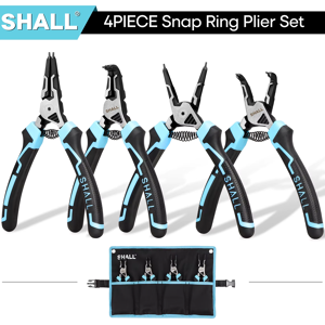 Shall 4 Pcs Snap Ring Plier Set Bi-Material Grip Roll Bag New!! 4 Plier Set New! Shall 4 Pcs Snap Ring Plier Set Bi-Material Grip Roll Bag New!! 4 Plier Set New!