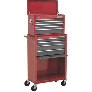 Sealey Topchest & Rollcab Combination 13 Drawer - Red/grey Tool Storage Sealey Topchest & Rollcab Combination 13 Drawer - Red/grey Tool Storage