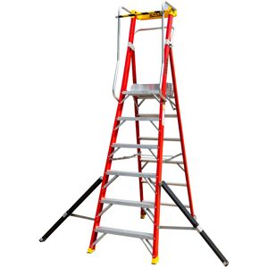 Excel Podium Fibreglass Step Ladder 6 Tread Electrician Heavy Duty 2.61m En131-7 Excel Podium Fibreglass Step Ladder 6 Tread Electrician Heavy Duty 2.61m En131-7