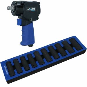 Ab Tools 1/2” Drive Mini Air Impact Wrench Gun 680nm + Deep Impact Sockets 10 – 24mm Ab Tools 1/2” Drive Mini Air Impact Wrench Gun 680nm + Deep Impact Sockets 10 – 24mm
