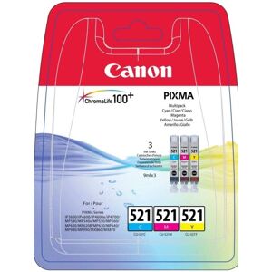 Canon 2934b010 - Cli-521 Multipack - 3-Pack - Yellow, Cyan, Magenta - Origina... Canon 2934b010 - Cli-521 Multipack - 3-Pack - Yellow, Cyan, Magenta - Origina...