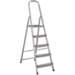 Aluminium Step Ladder 5-Tread En 131 - Sealey Asl5 New Aluminium Step Ladder 5-Tread En 131 - Sealey Asl5 New