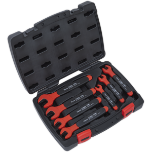 Insulated Open-End Spanner Set 7pc Vde Approved - Sealey Ak63171 New Insulated Open-End Spanner Set 7pc Vde Approved - Sealey Ak63171 New