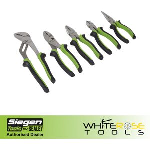 Siegen Comfort Grip Pliers Set 5pc Sealey Water Pump Slip Joint Side Long Nose Siegen Comfort Grip Pliers Set 5pc Sealey Water Pump Slip Joint Side Long Nose