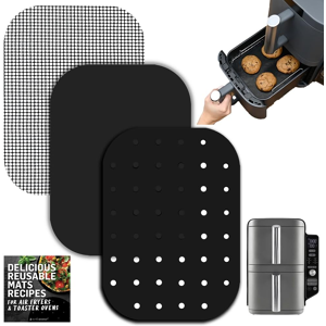 Does Not Apply Reusable Liners For Ninja Doublestack 2-Basket Air Fryer, Accessories For Sl201 Does Not Apply Reusable Liners For Ninja Doublestack 2-Basket Air Fryer, Accessories For Sl201